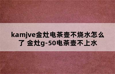 kamjve金灶电茶壶不烧水怎么了 金灶g-50电茶壶不上水